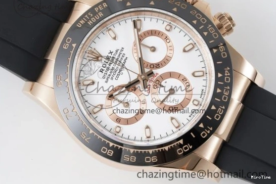 MiroTime 0115 Tailored Daytona 116515 BTF 1:1 Best Edition White Dial on Oysterflex Rubber Strap SA4130 V 2262